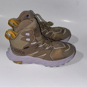 HOKA ONE ANACAPA MID GTX BOOTS Hiking Trek Dune Brown Tan Women’s Size 9 B $ 185